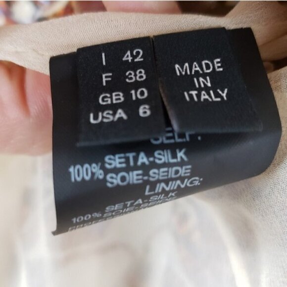 Derek Lam | Abstract Floral Print Silk Blouse - Picture 7 of 9